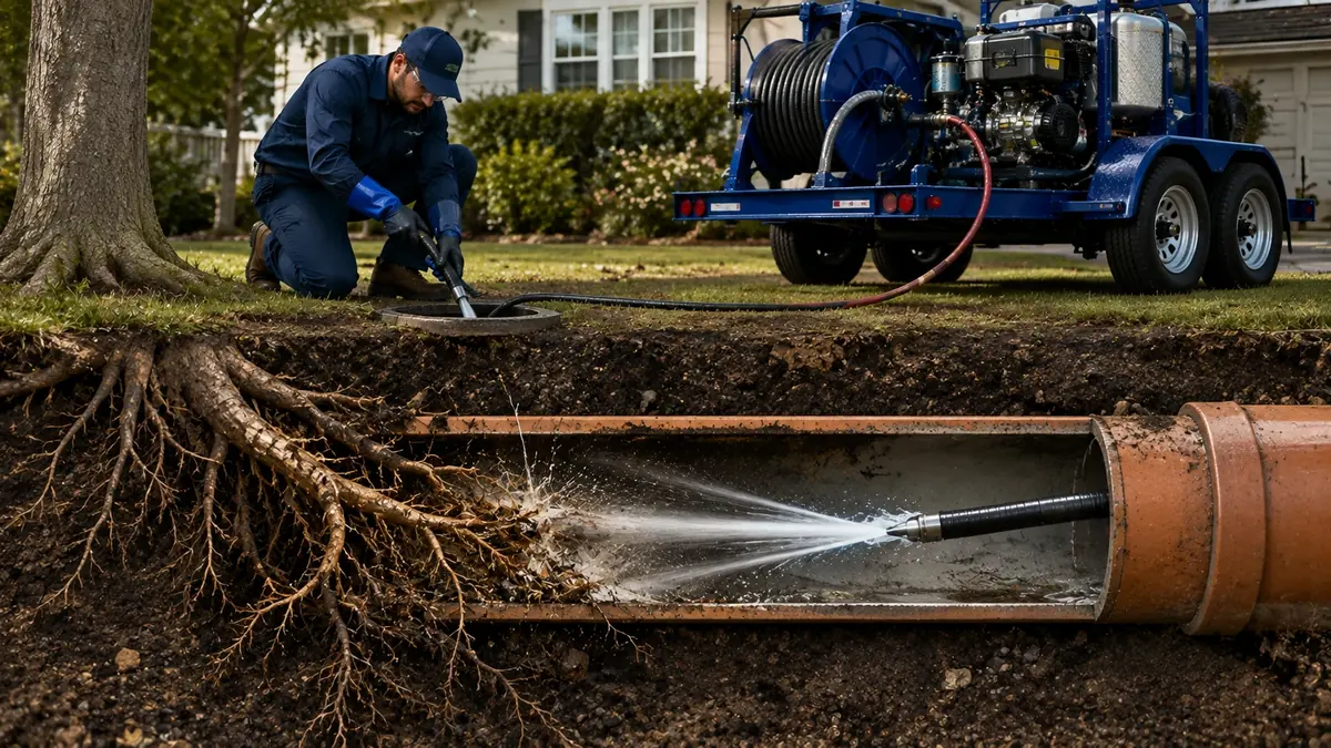 Tree Root Removal with Hydro Jetting in Orange Cove